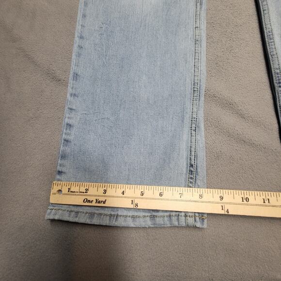 Levis 514 Jeans Mens 38x30 Blue Straight Leg Distressed Stretch Denim - Picture 7 of 11